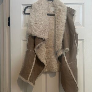 Cupcakes & Cashmere Cream Faux Shearling Vest